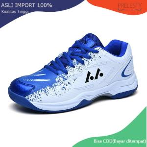 Prelesty Sepatu Badminton Sneakers Pria Bulu Tangkis Tenis Sport Olahraga Casual Sepatu Volly Anti Slip Empuk Ringan Kekinian 382