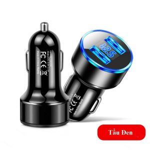 Tẩu Sạc Nhanh Ô Tô USB Kép 3.1A Cổng Suất 17.5W Tẩu Sạc Ô Tô 12V 24V