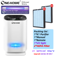 ONEHOME Air Purifier For Home Appliances Anti-PM2.5 Portable Remote with HEPA Filter K1 Purifier. 