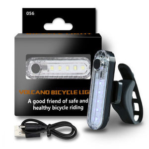 USB Rechargeable LED Bike Tail Light Waterproof Flash Security Lamp for Bicycle Handlebar