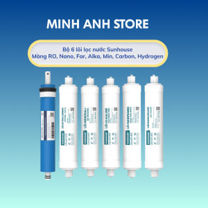 Bộ 9 lõi lọc nước Sunhouse gồm bộ lọc thô 123 màng RO và bộ chức năng 56789 - Hàng chính hãng