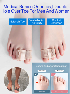 Big Foot Orthosis Fiber Toe Sleeve Nylon Gel Toe Separator Thumb Valgus Orthosis Bunion Corrector Toe Separator Hallux Valgus Brace Overlapping Toe Solution Post Surgery Toe Alignment Breathable Pain Relief