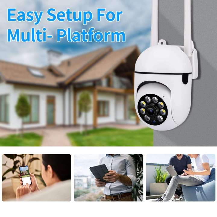 V380 Pro CCTV Camera No Need Internet 8MP Full Color waterproof smart ...