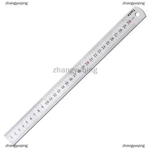 [COD] zhangyuqing 15-100CM Zero Glare Satin Chrome Stainless Steel Machinist Engineer Ruler With Graduations In MM