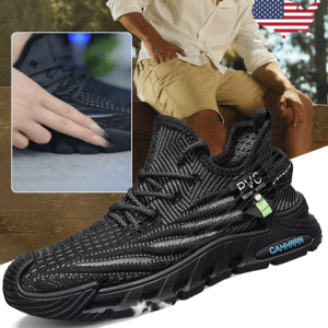 พื้นนุ่มและเบา เฟยเว่ยตาข่าย สไตล์ผู้ชาย รองเท้าผ้าใบลําลอง