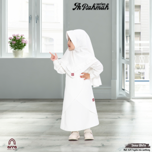 Sarimbit Keluarga Baju Sarimbit Keluarga Muslim Baju Gamis Kerudung Muslim Koko Terbaru Kualitas Premium Ar Rahmah - Snow White