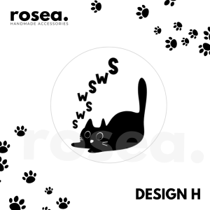 BLACK CATS MINI CUTE TINPLATE PINS BAG BADGE BROOCH 32MM GLOSSY INSPIRED