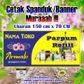 Spanduk Banner Toko Parfum ukuran 150 cm 70 cm. 