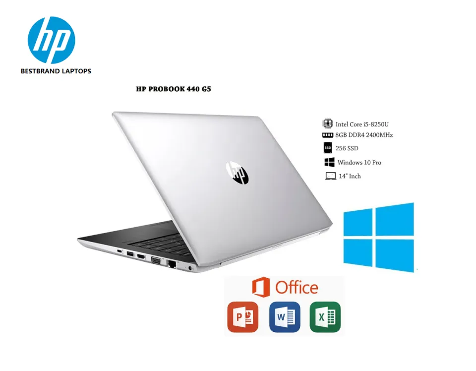 Laptop HP PROBOOK 440 G5 i5 GEN RAM 32GB/SSD 1TB WIN 10 PRO bergaransi  FREE TAS+MOUSE