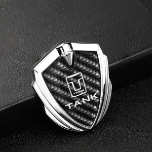 For GWM tank 300 500 Great Wall accessories 2022 2023 car logo car body tank logo sticker cover stainless silver champagne Black