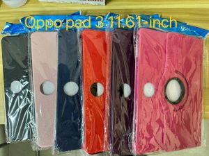 Oppo Pad 3 Dimensity 8350 11.6-Inch Flip Cover - Durable Shock-Absorbing 360° Rotating Leather Tablet Case