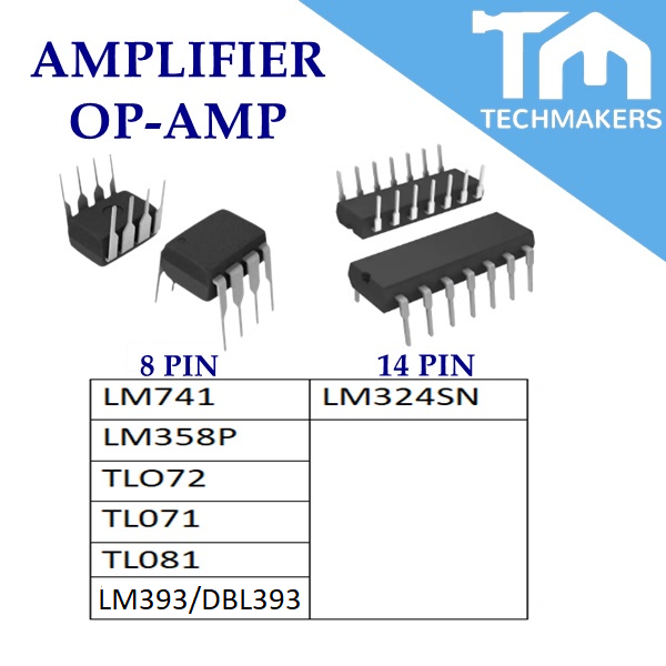 1pc of LM741 LM324SN TLO72 LM358P TL071 TL081 Operational Amplifier