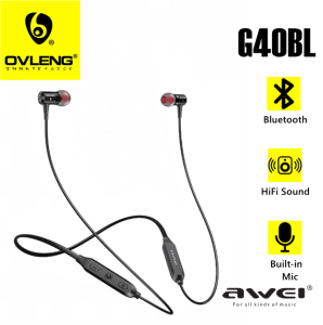 AWEI G40BL Neckband Wireless Sport Magnetic Bluetooth HiFi Stereo Comfortable to Wear Earphone