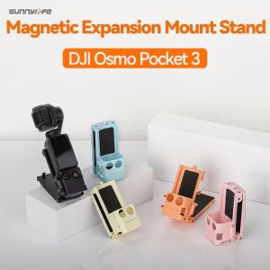 For DJI Osmo Pocket 3 Multifunctional Magnetic Mount 1/4in Adapter Cold Shoe Adjustable Bracket Base Camera Accessory