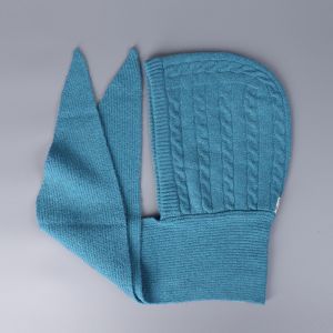 MUQZI Màu đơn sắc Mũ Balaclava dệt kim Mũ len Hỗn hợp len Mũ trùm đầu có dây rút Thời trang Đã được làm dày Mũ và khăn 2 trong 1 Mùa đông/Mùa thu