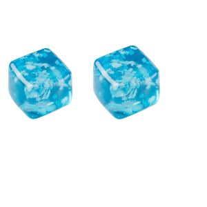 Blue Ice Cubes With Snowflake Patterns For Sculpting Fun. Squeeze To Relax. Palm-Filling Comfort.