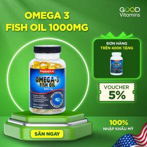 Viên uống dầu cá Omega 3 Fish Oil 1000mg Pharmekal 100 viên.