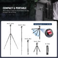 NEEWER 77 Inch/197cm Camera Tripod Chân máy ảnh Monopod cho DSLR, có đầu bi toàn cảnh 360°, cột trung tâm 2 trục, chân máy du lịch nhẹ bằng nhôm, tải trọng tối đa 34lb, TP77. 