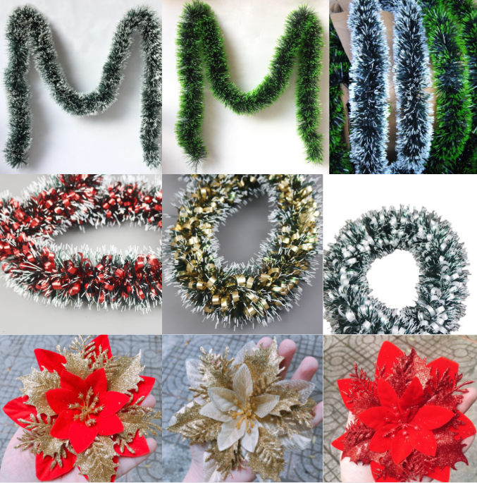 Dây đuôi chồn trang trí Noel - Dài 2m dày 9cm (nhiều mẫu đa dạng ...