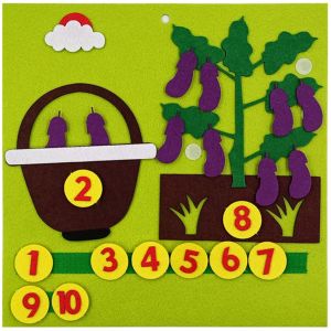 BEIBEI Novelty Toddlers Supplies Math Board Intelligence Develop Handmade Teaching Aid Montessori Toys Children Finger Numbers Toys Felt Math Toy Kids Early Educational Toy