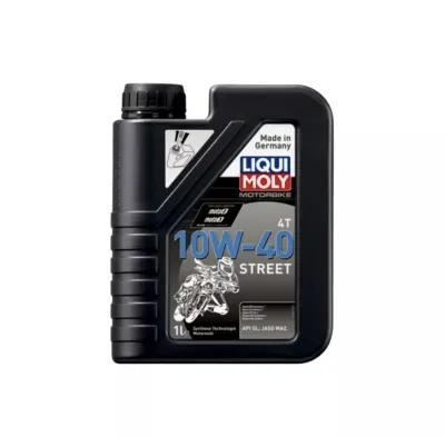 Liqui Moly Motorbike Street 4-Stroke SN/JASO MA2 10W40 Synthetic Motorcycle Engine Oil (1 Liter)