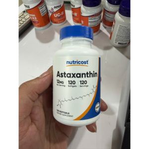 Nutricost Astaxanthin 12mg - Viên uống giúp bảo vệ tim mạch giảm lão hóa trẻ hóa cơ thể 120 - - Chống oxy hóa bảo vệ mô khỏi tác hại của tia cực tím và oxy hóa. - Bảo vệ võng mạc và tăng cường sức khỏe mắt toàn diện.