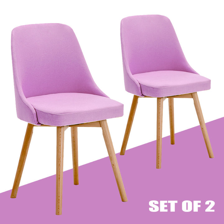 KRUZO ACCENT Minimalist Nordic European 360° Swivel Chair SET OF 2 ...