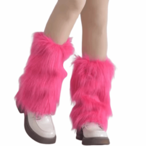 REOPYG Japanese Style Furry Leg Warmers 40cm Faux Fur Long Tube Sock Fashion Sweet Warm Knee Sleeve Autumn/Winter