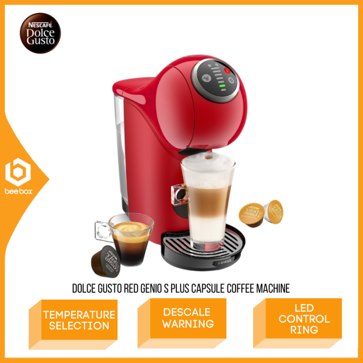 Nescafe Dolce Gusto Genio S Plus Automatic Coffee Machine Red/Black Descale Warning Coffee