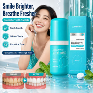 【Fresh Breath】Probiotic Dental Cleaning Tablets Portable Solid Toothpaste Fresh Breath & Teeth Brightening Stain Removal
