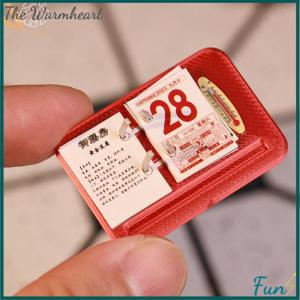 【The Warmheart】 Dollhouse Calendar Scene Model Doll House Furniture Mini Calendar Accessories Miniature Desk Calendar Toy