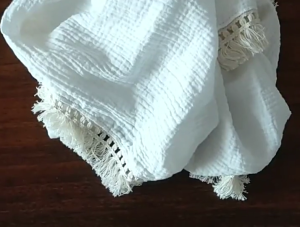 Baby Tassel Swaddle Wrap 2 Layer Soft Pure Cotton Receiving Blanket Muslin Quilt Bath Towel Infant Stroller Cover Newborn Photography Props Shower Gifts