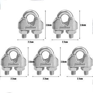 10ชิ้น U ประเภท M3/M5ที่รัดสายเคเบิ้ลลวดสลิงยึดคลิปสลักเกลียวอานโลหะหนักสแตนเลส304