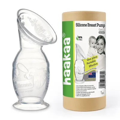 Haakaa Gen 2 Silicone Manual Breast Pump Milk Collector with Base 4oz/100ml or 5.4oz/150ml