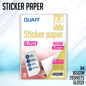 Print Digital QUAFF 165gsm Sticker Paper Matte/Glossy for Labelling and Decal Printing A4 Size 20sheets/50sheets