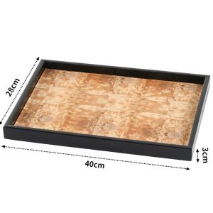 FFBH Wooden Storage Trays Non Slip Platter Coffee Dishes Kitchenware Flat-panel Storage Trays Presentation Plate Home Organization 8K3Q7
