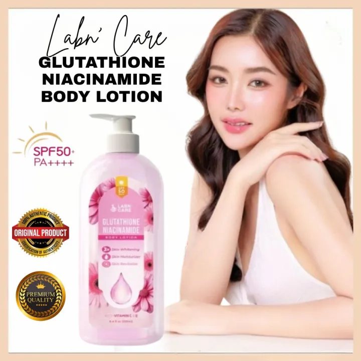 ORIGINAL Labn Care Glutathione Niacinamide Body Lotion with SPF 50 + ALPHA  ARBUTIN 500ML Sun Protection Body Lotion Whitening Moisturizing Lotion -  Lazada