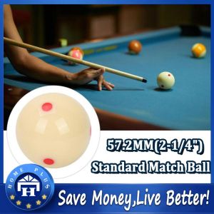 【Local delivery】 Billiard Pool Ball 57.2 Red 6 Dot Spot Measly White/Double-sided Design Pool Billiard Practice Training Cue Ball Cue Ball-6 Red Dot
