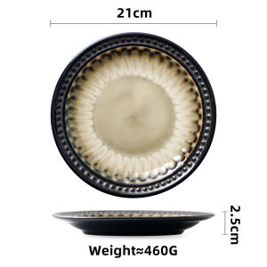 OMK European Retro Ceramic Tableware Set Dinner Plate Pasta Plate Salad Bowl