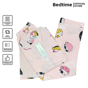 [NEW] Peaches n Cream - Womens Short Sleeve Button Down Pajama Set - 2025 Bear Cat and Dog Collection