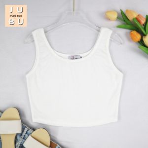 พร้อมส่ง🍒เสื้อครอปกล้ามผ้าร่องเนื้อบาง เสื้อครอป เสื้อสายเดี่ยว อก 34-48 นิ้ว  เสื้อสาวอวบ #498