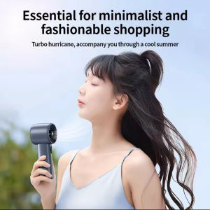 Portable Mini Rechargeable Turbo Fan with 100 Speed Wind Adjustment Handheld Electric Desk Fan with Digital LED Display Fan