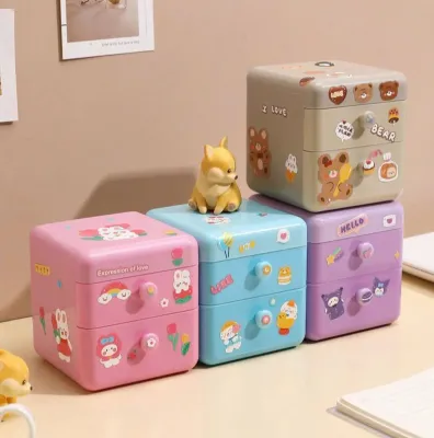 Kệ đựng sách để bàn trong suốt nhiều ngăn dày dặn có tay cầm tiện dụng cho văn phòng góc học tập