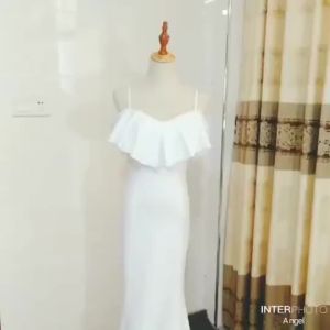 Women Slip evening dress elegant ball gown female long camisole Fishtail party dress㏇X0407