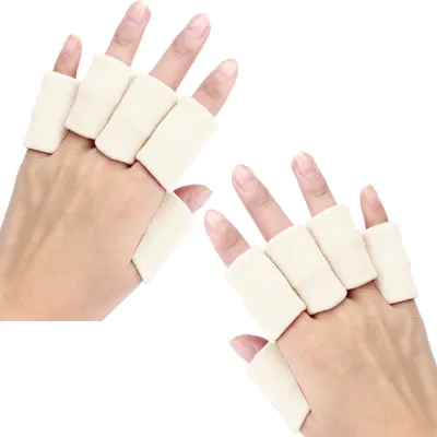 10Pcs/Set Finger Protection Arthritis Support Finger Guard Outdoor Sports Basketball Volleyball Elastic Finger Sleeves