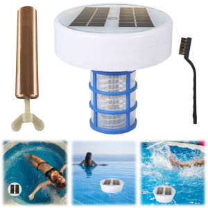 Robotic Pool Cleaner with Advanced Algae Removal and Solar Copper Ionizer for 35000 Gallon Pools