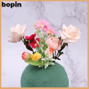 Bopin 1ชิ้น9 12 15ซม. ทรงกลมสีเขียวดอกไม้แห้งลูกบอลฟองน้ำโคลนตกแต่งช่อดอกไม้เครื่องมือจัดดอกไม้สด