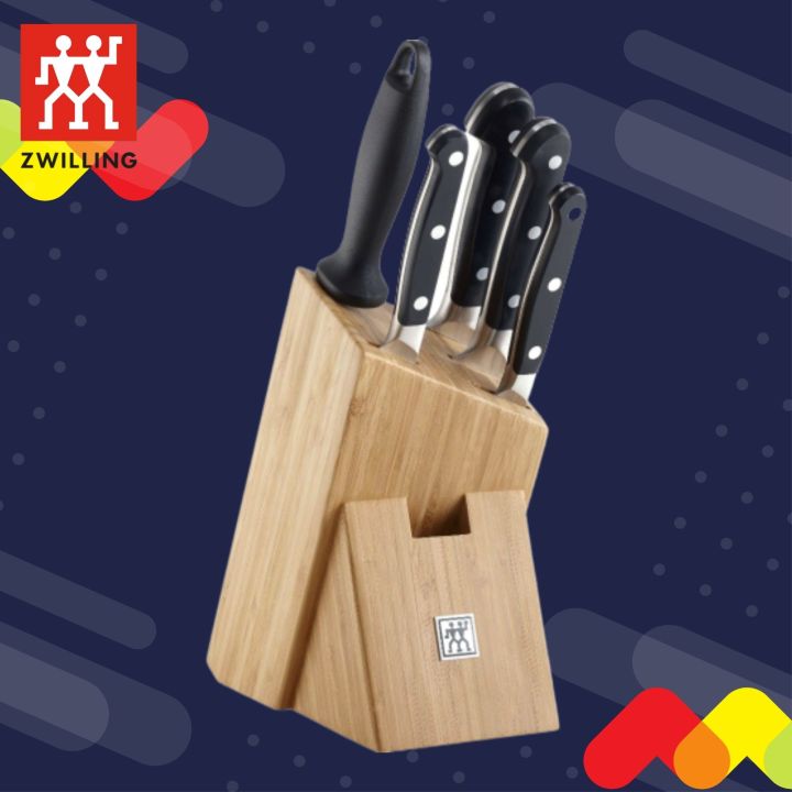 ZWILLING® PRO 6pc Natural Bamboo Knife Block Set Lazada