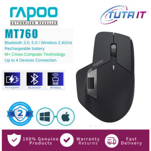 Rapoo MT760 Rechargeable Multi-mode Wireless Mouse Easy-Switch between Bluetooth and 2.4G