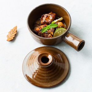 Fast delivery Casserole With Handle Clay Pot Japanese Rice Noodle Casserole Porridge Ceramic Pottery Pot